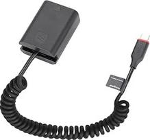 "King Ma NP-FW50" baterijos manekenas USB fotoaparato maitinimo šaltinis Dekoduota NP-FW50 baterija su C tipo PD/QC spyruoklinio maitinimo adapterio kabeliu, skirta "Sony A7/ A7M2/ A7R2/ A7S2/ A6000/ A6300/ A6500/ A5000/ A5100