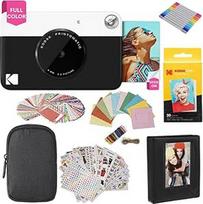 "Kodak Printomatic" momentinio fotoaparato (juodas) dovanų rinkinys + "Zink" popierius (20 lapų) + prabangus dėklas + 7 smagūs lipdukų rinkiniai + žymekliai su dvigubu antgaliu + nuotraukų albumas + pakabinami rėmeliai + patogus dirželis ant kaklo