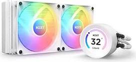 "NZXT Kraken" serija - AIO procesoriaus aušintuvas su skysčiu - pritaikomas LCD ekranas - didelio našumo ventiliatorius - suderinamas su "Intel" ir AMD lizdais - "Elite 240 RGB" - baltas