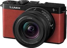 "Panasonic Lumix DC-S9NE-K" beveidrodis viso kadro fotoaparatas, "Open Gate Vlogging" 24,2 MP, 6K/4K, 779 taškų PDAF, vaizdo stabilizavimas, LUT, 180° lankstus monitorius, 5 GHz "Wi-Fi", raudonos spalvos, su objektyvu S-R1840E