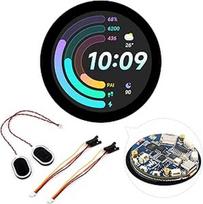 "Waveshare ESP32-S3" 1,85 colių jutiklinio ekrano kūrimo plokštė, 360 x 360, 32 bitų LX7 dviejų branduolių procesorius, iki 240 MHz dažnis, palaiko "WiFi" ir BT, akselerometro ir giroskopo jutiklis, ESP32 su