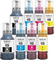 113 rašalas suderinamas su Epson 113 rašalo kasetėmis, skirtomis ET-5850 ET-16600 ET-5150 ET-5150 ET-5170 ET-5150 ET-16650 ET-15000 ET-5100 ET-5800 ET-5880 T-1615 T-0 (8 pakuotės 2bk/2c/2m/2y)