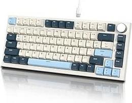 ATTACK SHARK K85 mechaninė žaidimų klaviatūra 75 %, reguliuojamas atsakas, magnetinis jungiklis, "Apex Pro TKL" RGB tarpinė klaviatūra A75 QWERTY su sukamąja rankenėle, palaiko DKS/MT/TGL, skirta PC/MAC