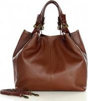 Classic leather shopping bag - MARCO MAZZINI brown (4794-uniw)