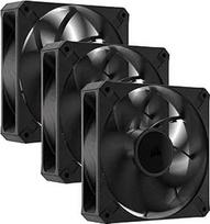 CORSAIR RS120 MAX 120 mm PWM storio ventiliatorius - didelis statinis slėgis - skystųjų kristalų polimero konstrukcija - triguba pakuotė - juodas