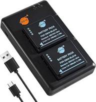 DSTE 2PCS DMW-BLG10 (1500mAh/7.4V) akumuliatorius Ladegerät Compatible für Lumix DC-LX100 II,DMC-GF6,DMC-GX6,DMC-GX80,DMC-GX85 Kamera as DMW-BLE9,DMW-BLG10E