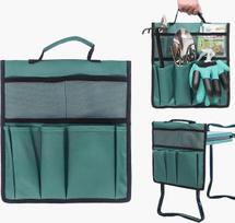 Foldable Garden Bags Knee Pads Garden Tools Bags Garden Carry Bag Gardener's Bench Knee Bag Caddy Storage Bag Tote Organizer Yard Tool Hand Tool Storage