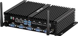 HISTTON Mini kompiuteris be ventiliatoriaus Pramoninis kompiuteris Keturių branduolių i7-8550U DDR4 16GB RAM 512GB SSD, 4 RS232 COM+2 RS232/485 COM, 2 LAN, HD 2.0, DP, EDP, LPT, WiFi, mini stalinis kompiuteris Windows 11 Pro/Linux Ubuntu
