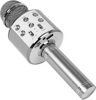 Karaoke microphone with Bluetooth player, silver