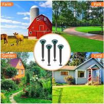 Mole Repellent, 4 Pieces Solar Vole Repellent, Solar Ultrasonic with On/Off Switch, Vole Free, Vole Repellent, Snake Repellent, for Garden, Lawn