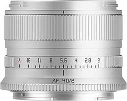 TTARTISAN AF 40mm F2 fotoaparato objektyvas Sidabrinė versija Viso kadro automatinio fokusavimo objektyvas Lengvas dizainas (skirtas Nikon Z)