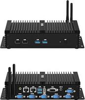 VENOEN Pramoninis mini kompiuteris, kompiuteris be ventiliatoriaus I7, pramoninis kompiuteris, "Core i7 8550U", "W11 Pro", HD1.4, VGA, dvigubas ekranas, 6 RS232 COM, RJ45 LAN, USB, SIM lizdas, "WiFi 5", BT4.0, RAID, 16GB RAM, 512GB SSD