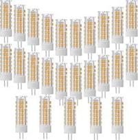 ZHIYUE 25 G4 7W LED Bulbs, Warm White 3000K 700 Lumens AC220-240V Non-Dimmable Replace G4 70W Halogen Bulb, 360° Beam Dual-Pin G4 Socket JC Type, Living Room Chandelier, Wall Light, Kitchen