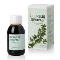 ČIOBRELIŲ SIRUPAS MĖTŲ SKONIO SU VITAMINU C, 100ML