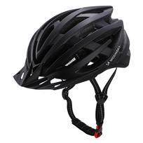 Wozinsky MTB dviratininko šalmas with USB Rear Light L – juodos spalvos