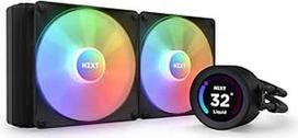 "NZXT Kraken" serija - AIO procesoriaus aušintuvas su skysčiu - pritaikomas LCD ekranas - didelio našumo ventiliatorius - suderinamas su "Intel" ir AMD lizdais - "Elite 280 RGB" - juodas