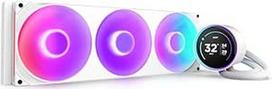 "NZXT Kraken" serija - AIO procesoriaus aušintuvas su skysčiu - pritaikomas LCD ekranas - didelio našumo ventiliatorius - suderinamas su "Intel" ir AMD lizdais - "Elite 420 RGB 2025" - baltas