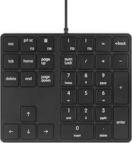 "Qisan" skaitmeninė klaviatūra Laidinis Numpad 34 klavišai Nešiojamoji klaviatūra USB išorinė mini plona klaviatūra Magicforce juoda