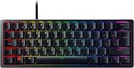 "Razer Huntsman Mini" - (purpurinis jungiklis) Žaidimų klaviatūra su 60 % formato (optiniai jungikliai, klavišų dangteliai PBT Doubleshot), IT išdėstymas, juoda