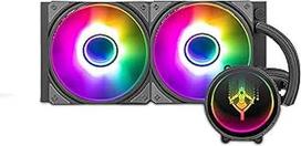 "Yeyian" vandens aušinimas CPU aušintuvui "Intel" ir AMD suderinamas su žaidimų kompiuteriu AIO aušinimas su 2 x 120 mm RGB ventiliatoriais 240 mm 2000 aps/min (naujas 2024)