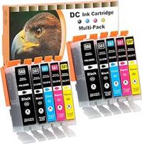 D&C 10 x spausdintuvo kasetės, suderinamos su "Canon PGI-580 CLI-581", skirtos "Canon Pixma TR7550 TR8550 TS6150 TS6151 TS6250 TS6251 TS8150 TS8151 TS8152 TS8250 TS8251 TS8252 TS999150 TS9155 TS9550".