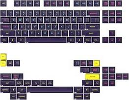 DROP + MiTo MT3 Cyber Custom Keycap Set, ABS aukšto profilio klavišų dangteliai, Doubleshot Legends, MX Style dangteliai HHKB, 60%, 65% ir TKL klaviatūroms (bazinis rinkinys)