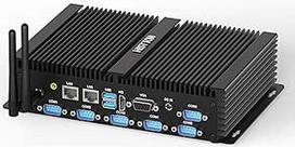 HISTTON Pramoninis mini kompiuteris be ventiliatoriaus, stalinis kompiuteris i7-8550U, DDR4 16GB RAM 512GB SSD, 6RS232 COM, "WiFi5", BT4.2, 2LAN Mažas kompiuteris palaiko 6USB, dvigubas ekranas, mini kompiuteris "Windows 11 Pro", "Linux" palaikymas