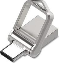 KOOTION USB atmintinė 128GB USB 3.0 C tipo USB atmintinė Flash Drive Memory Stick OTG su raktų pakabuku, atspari vandeniui, skirta "Android" išmaniesiems telefonams, planšetiniams kompiuteriams (sidabrinė 128GB)