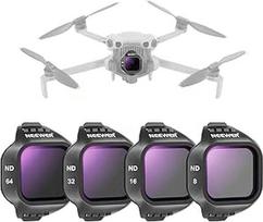 NEEWER ND filtrų rinkinys, suderinamas su DJI Mini 5 Pro dronu (ND8+ND16+ND32+ND64), 4 vnt., užsegamas, pilkas filtras, pagamintas iš daugiasluoksnio dengto optinio stiklo Dronų fotoaparato objektyvo filtro fotografijos priedai