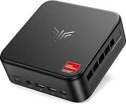 NiPoGi E3B mini kompiuteris W-11 PRO AMD Ryzen Embedded V2748 (8C/16T, MAX 4,3 GHz, geriau nei 5825U/7730U) 16GB DDR4 512GB M.2 2280 SSD, trigubas ekranas 4K UHD/WiFi 6/BT 5.2/RJ45 mini kompiuteris biure
