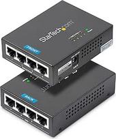 StarTech.com 4 prievadų Gigabit Midspan - PoE+ injektorius - 802.3at/af - sieninis Power over Ethernet Midspan