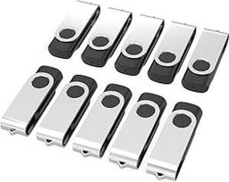 USB 2.0 atminties kortelė "Memory Stick 4GB", 10 vnt. 4GB talpos rašiklių (juoda)