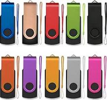 USB atmintinės 4GB, 10 vnt., "AreTop Memory Stick" 4GB metalinė didelės spartos USB 2.0 atmintinė (10 spalvų)