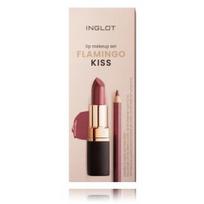 Inglot Lip Makeup Set Flamingo Kiss rinkinys lūpoms (4 g. lūpų dažai + 1,13 g. lūpų pieštukas) - Rinkinys