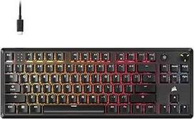 "Corsair K70 Core TKL RGB mechaninė žaidimų klaviatūra be klavišų, MLX Red V2, iš anksto sutepta, slopinanti garsą, ABS dangteliai, QWERTY ES - juoda