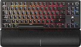 "Corsair K70 CORE TKL" belaidė RGB mechaninė žaidimų klaviatūra be klavišų - iš anksto sutepti "MLX Red v2" linijiniai jungikliai - garso slopinimas - ABS dvigubo smūgio klavišų dangteliai - QWERTY NA - juoda