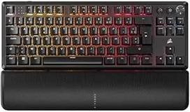 "Corsair K70 Core TKL" belaidė RGB mechaninė žaidimų klaviatūra, be klavišų, MLX Red v2, iš anksto sutepta, ABS klavišų dangteliai, AZERTY-FR juoda