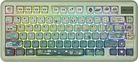 "KiiBoom Phantom81 Lite" 75 % tarpinė mechaninė klaviatūra, programuojama QMK ir VIA, 3 režimų belaidė žaidimų klaviatūra, RGB, ABS korpusas + UV technologija, keičiama "Windows/Mac/Linux" (žalia)