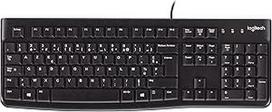 "Logitech K120 Business" laidinė klaviatūra "Windows" ir "Linux", USB prievadas, "Silent Touch", tvirta, atspari purslams, klaviatūros stovas, belgiškas AZERTY išdėstymas Juoda