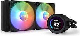 "NZXT Kraken" serija - AIO procesoriaus aušintuvas su skysčiu - pritaikomas LCD ekranas - didelio našumo ventiliatorius - suderinamas su "Intel" ir AMD lizdais - "Elite 240 RGB" - juodas
