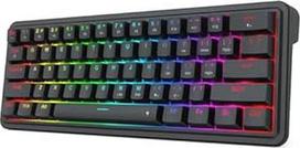 "Redragon K722" 60 % laidinė "Gasket RGB" žaidimų klaviatūra, 61 klavišas, "Hot-Swap" kompaktiška mechaninė klaviatūra su nemokamu modifikacijos pagrindu, 3 sluoksnių triukšmo slopinimas, tylūs individualūs linijiniai jungikliai