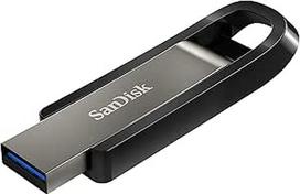 "SanDisk Extreme GO" USB 3.2 atmintinė 256GB (didelės spartos USB, skaitymo ir rašymo greitis 400MB/s ir 240MB/s, "SecureAccess", "RescuePRO Deluxe")