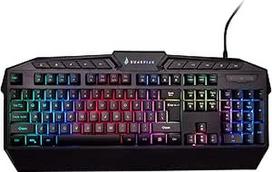 "SureFire Kingpin" žaidimų klaviatūra, žaidimų daugialypės terpės klaviatūra su programuojamu LED apšvietimu, RGB klaviatūra su USB kabeliu, 25 "Anti-Ghosting" klavišai, QWERTY išdėstymas lietuvių kalba