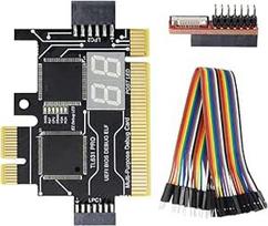 1 vnt. analizatoriaus LPC derinimo kortelė PCI PCI-E Post Test Kit motininės plokštės diagnostikos kortelė J04 PC + metalas