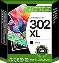 302XL 302 XL juodos spalvos kasetės, suderinamos su HP 302 XL spausdintuvo kasetėmis, skirtomis HP Envy 4525 4520 4527 4522 4524 HP Officejet 3831 3830 3833 5220 5230 HP Deskjet 3630 3636 1110 (1 pakuotė, juodos spalvos)