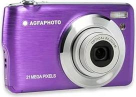 AGFA Photo Realishot DC8200 kompaktiškas skaitmeninis fotoaparatas (18 MP, 2,7 colių LCD monitorius, 8x optinis priartinimas, ličio akumuliatorius, 16GB SD kortelė), violetinės spalvos