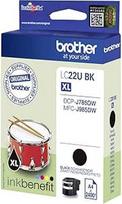 Brother LC22UBK originali XL juodos spalvos rašalo kasetė LC-22UBK, skirta Brother MFC-J985DW ir DCP-J785DW 2400 puslapių