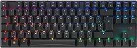 CHERRY MX 8.2 TKL belaidė žaidimų klaviatūra be skaičių klaviatūros, vokiško išdėstymo (QWERTZ), su metaliniu dėklu transportavimui, MX RED jungikliai, juoda
