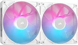 CORSAIR iCUE LINK RX140 RGB 140 mm PWM ventiliatorius su "iCUE LINK" sistemos koncentratoriumi - magnetinis kupolo guolis - dviguba pakuotė - baltos spalvos