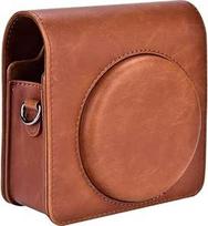 Dioche Fujifilm SQ6 fotoaparato dėklas, PU odos fotoaparato dėklas su dirželiu per petį ir dėklu, rudos spalvos